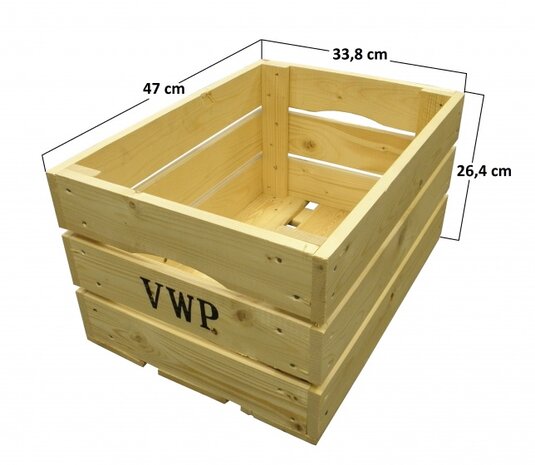 fietskrat hout naturel 40 liter