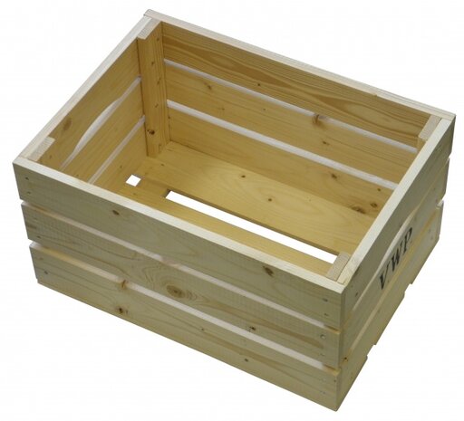 fietskrat hout naturel 40 liter