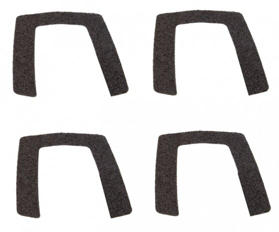 stickers schuurpapier voor pedalen-EP-F 4 stuks zwart
