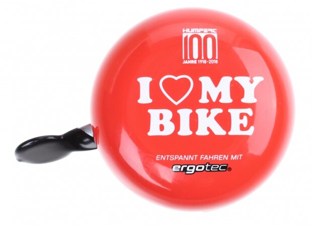 fietsbel Ding-Dong staal 80 mm rood/chroom