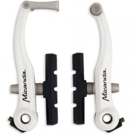 V-brake-set 2l1e universeel voor/achter 108 mm zilver