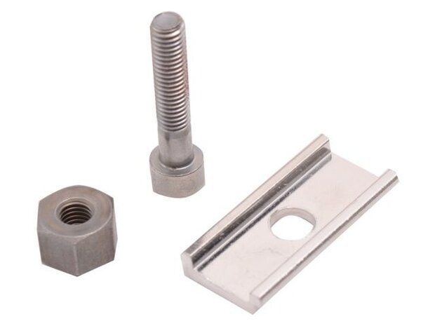 adapterplaat Jumbo 7l4e 50 mm aluminium zilver