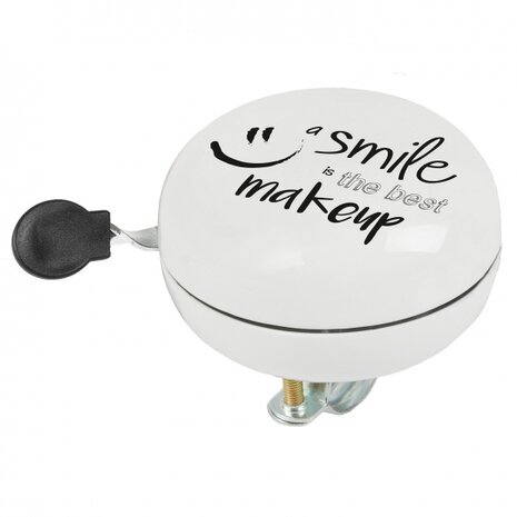 fietsbel ding-dong Smile 80 mm wit