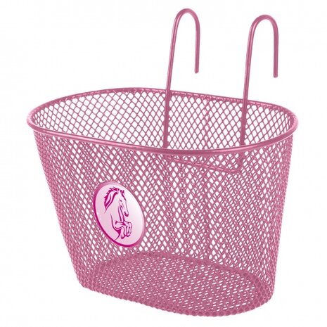 fietsmand 5 liter paard roze