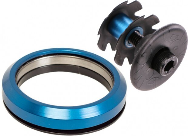 balhoofdlager en balhoofdplug 1 1/2 inch 45&deg; blauw