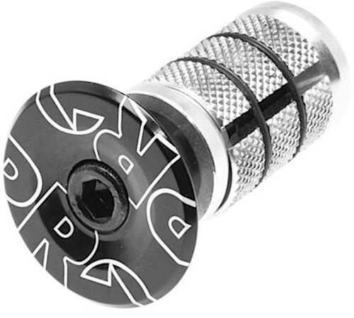 balhoofdplug 1 1/8 inch 25 mm zwart/zilver