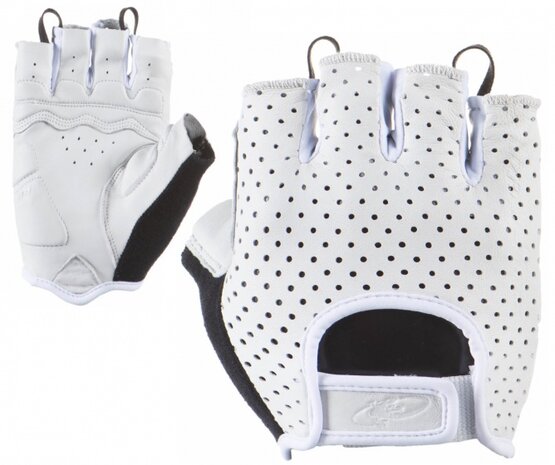 fietshandschoenen Aramus Classic wit maat 8