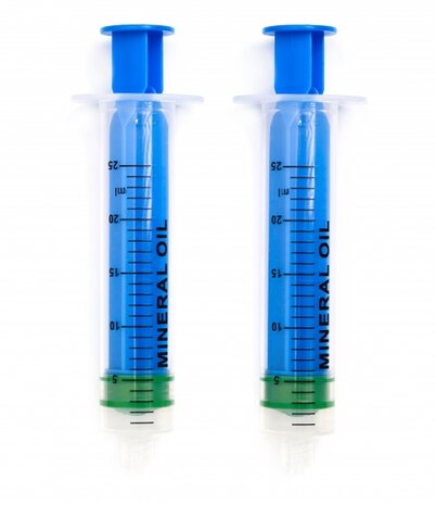 ontluchtingsspuitenset mineraalolie transparant 2 stuks