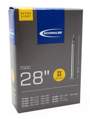 binnenband 27/28 x 0.75/1.00 (18/25-622/630) FV 80 mm