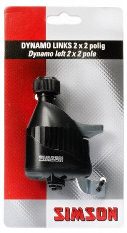 Dynamo links 2 x 2-polig 6V/3W zwart
