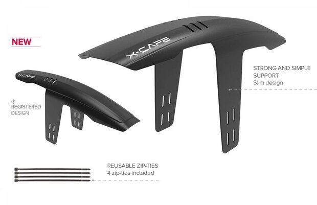 voorspatbord X-Cape 26/27.5/29 inch 82 mm zwart