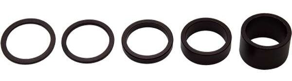 5-delige spacerset voor 1 1/8 inch stuurbuizen zwart