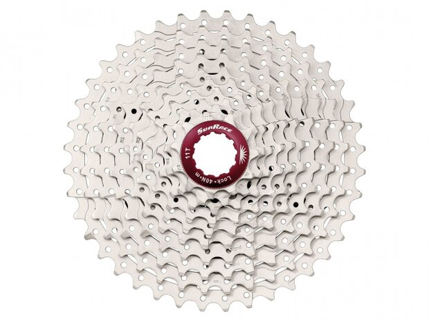 cassette Csmx3 10S 11-42T aluminium zilver/rood