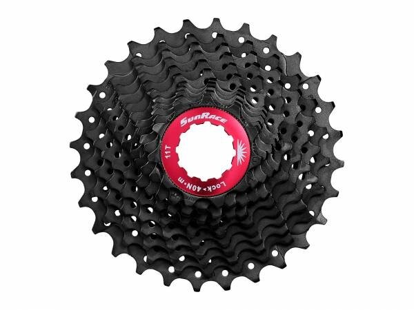 cassette Csrx1 11S 11-28T staal zwart/rood