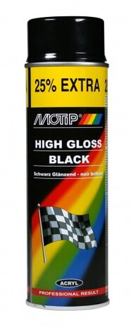 spuitlak acryllak hoogglans zwart 500 ml