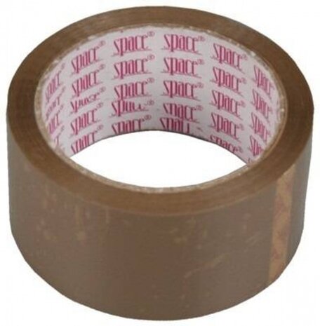 tape 48 mm 66 meter bruin per rol