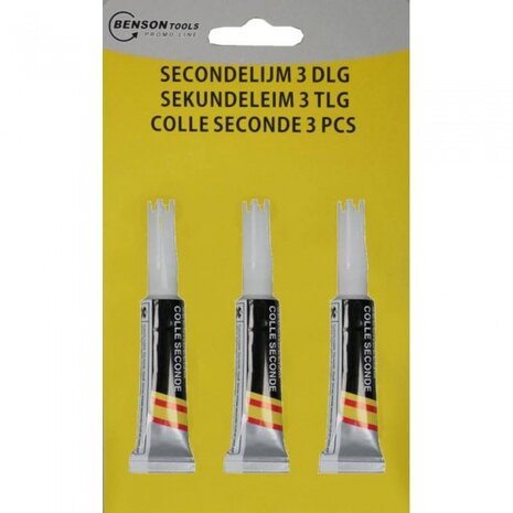 secondelijm 3 tubes van 3 gram