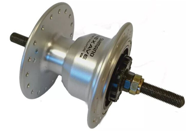 voornaaf Nexus rollerbrake 36 gaats 100 mm zilver