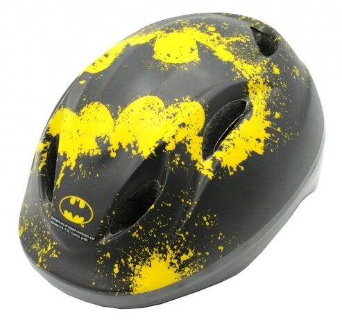 skate/fietshelm Batman junior zwart/geel