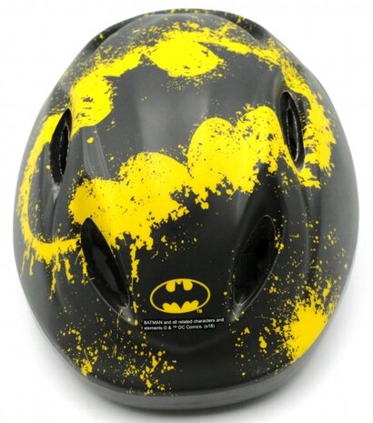 skate/fietshelm Batman junior zwart/geel