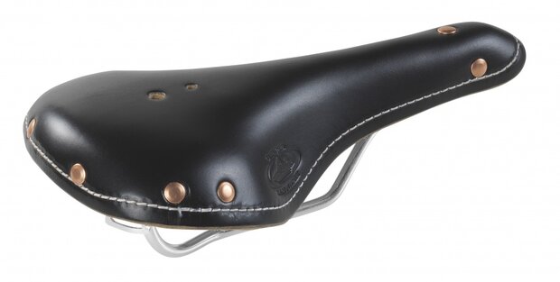 zadel Old Frontiers Sports leer 30 cm zwart