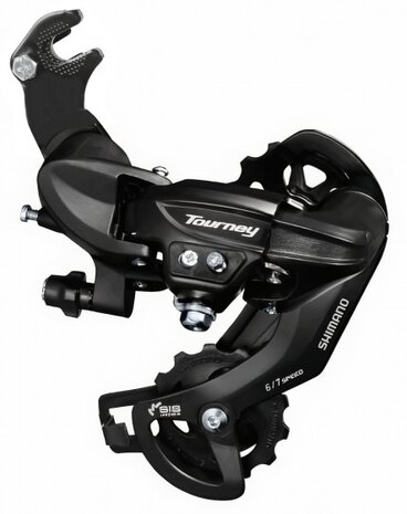 achterderailleur Tourney TY300 6/7 speed zwart