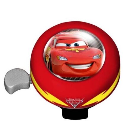 Cars fietsbel met bidon en bord 5/15 cm rood 3-delig