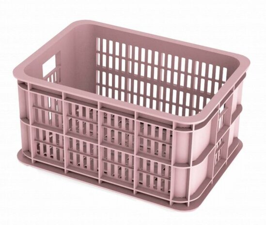 fietskrat Faded Blossom 25 liter roze - 21058