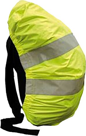 regenhoes Visicover reflectie geel 35/55 l
