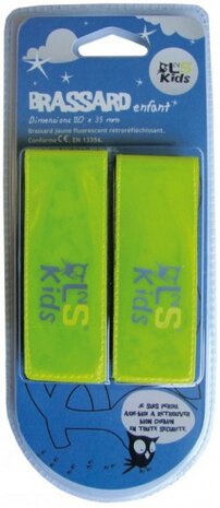 reflecterende armband Brassard junior geel 11 cm