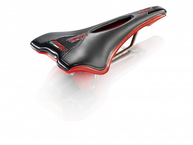 zadel BMG ZR 290 x 135 mm zwart/rood