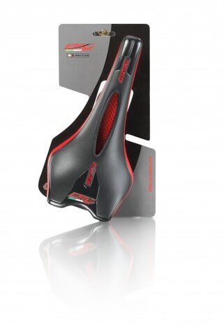 zadel BMG ZR 290 x 135 mm zwart/rood