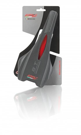 zadel BMG GT 290 x 135 mm zwart/rood