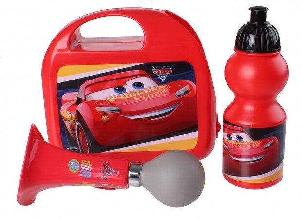 kinderfietsset Combo Cars jongens rood 3-delig
