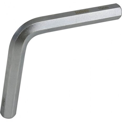 inbussleutel 10/10 mm staal 75 mm zilver