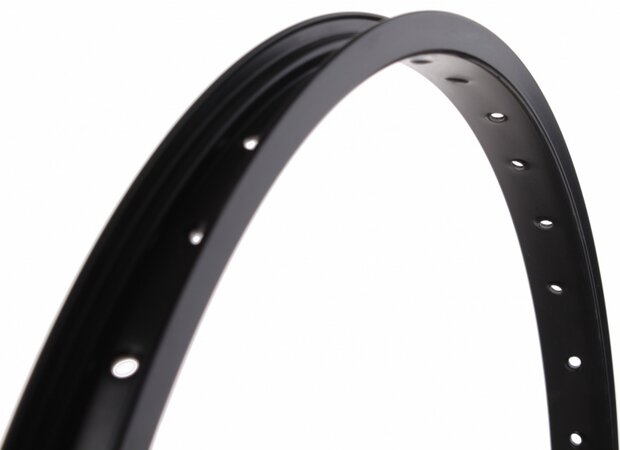 velg 28 x 1 5/8 x 1 3/8 staal 32 mm 36G zwart 14G