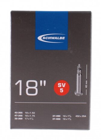 binnenband SV5 17/18 inch (40-355/37-400) FV 40 mm