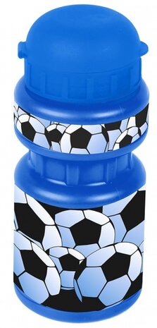 bidon met houder Voetbal 300 ml jongens blauw