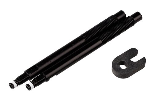 ventielverlenger 65 mm FV aluminium zwart 2 stuks