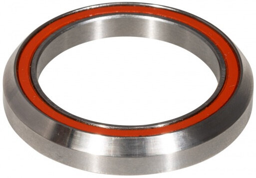 balhoofdlager 1 1/8 inch 6,5 mm 45&deg; staal zilver/rood