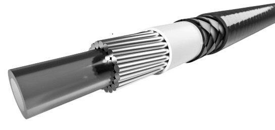 buitenkabel 10.000 x 4,9 mm aluminium zwart