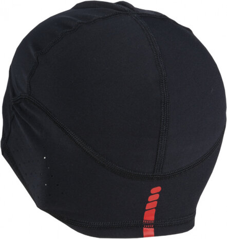 fietsmuts Raceviz textiel/PU zwart one-size