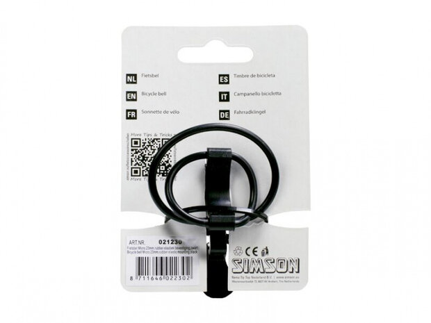 fietsbel Micro 23 mm koper zwart