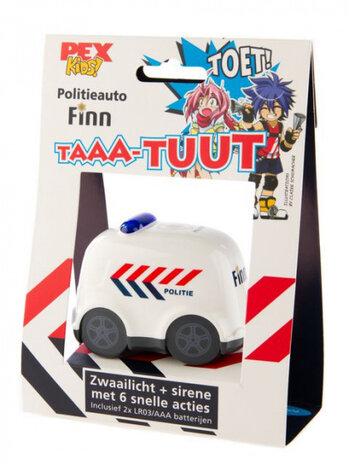 toeter politieauto Finn junior wit