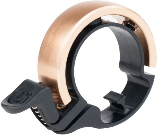 fietsbel Oi 1,5 cm aluminium zwart/matkoper maat L