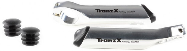bar ends JD-894 stuur 95 mm x 22,2 mm aluminium zilver