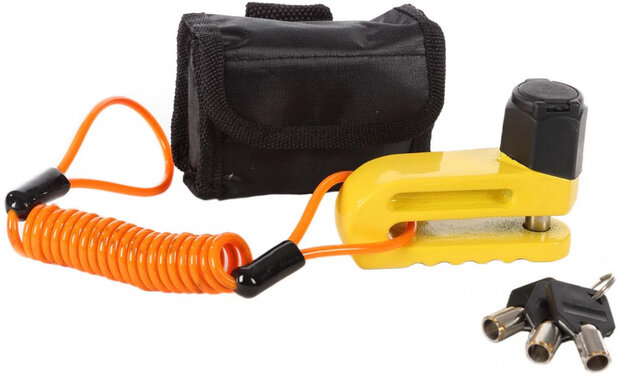 schijfremslot 10 mm staal geel/zwart