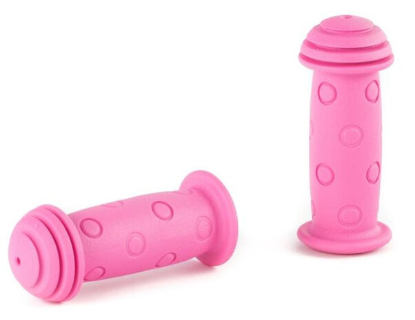 handvatten meisjes 100 x 22 mm rubber roze 2 stuks