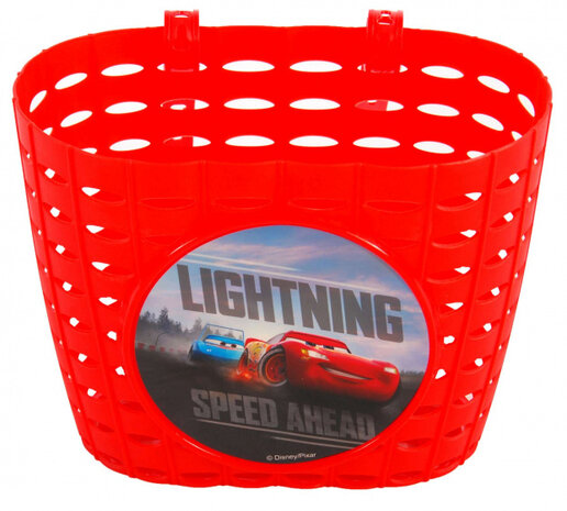 fietsmand Cars jongens 20 x 15 cm rood