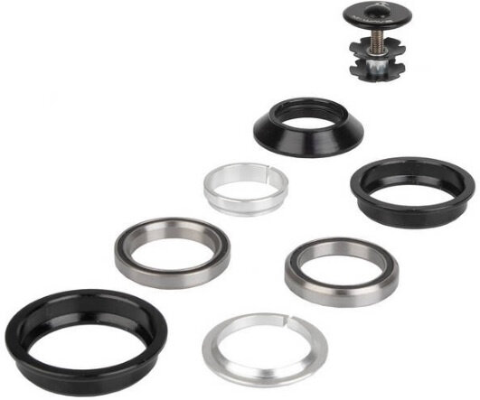 balhoofdstel ZS44/44 C zwart/zilver 8-delig